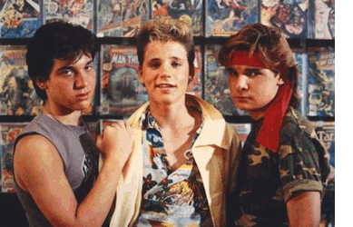 The Frog brothers and Sam Emerson in 'The Lost Boys'.