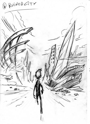 Preliminary sketch for Chapter 6 - Copyright © 2010 Mauro Vargas.