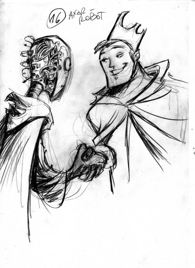 Preliminary sketch for Chapter 18 - Copyright © 2010 Mauro Vargas.