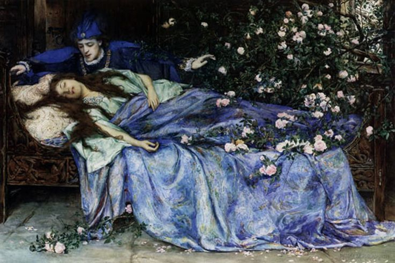 Sleeping Beauty Painting - Henry Maynell Rheam