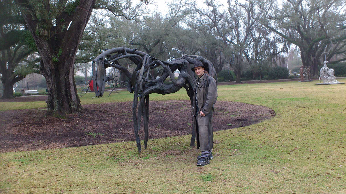 C.J. Carter-Stephenson at Besthoff Sculpture Garden in New Orleans.