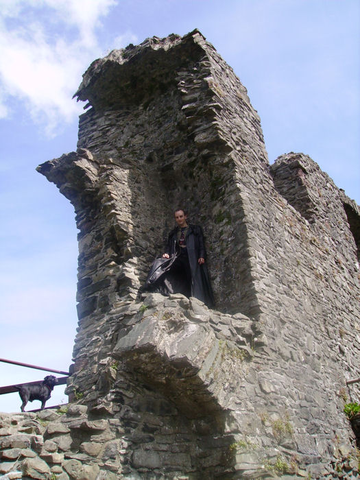 C.J. Carter-Stephenson at a ruined castle in the Lake District.