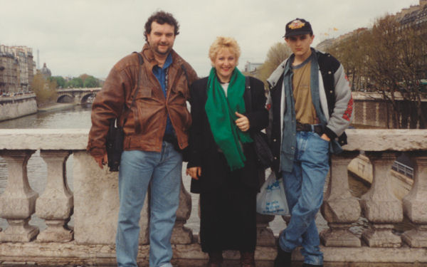 C.J. Carter-Stephenson in Paris with parents.
